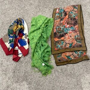 Luxury Colorful Scarf Trio